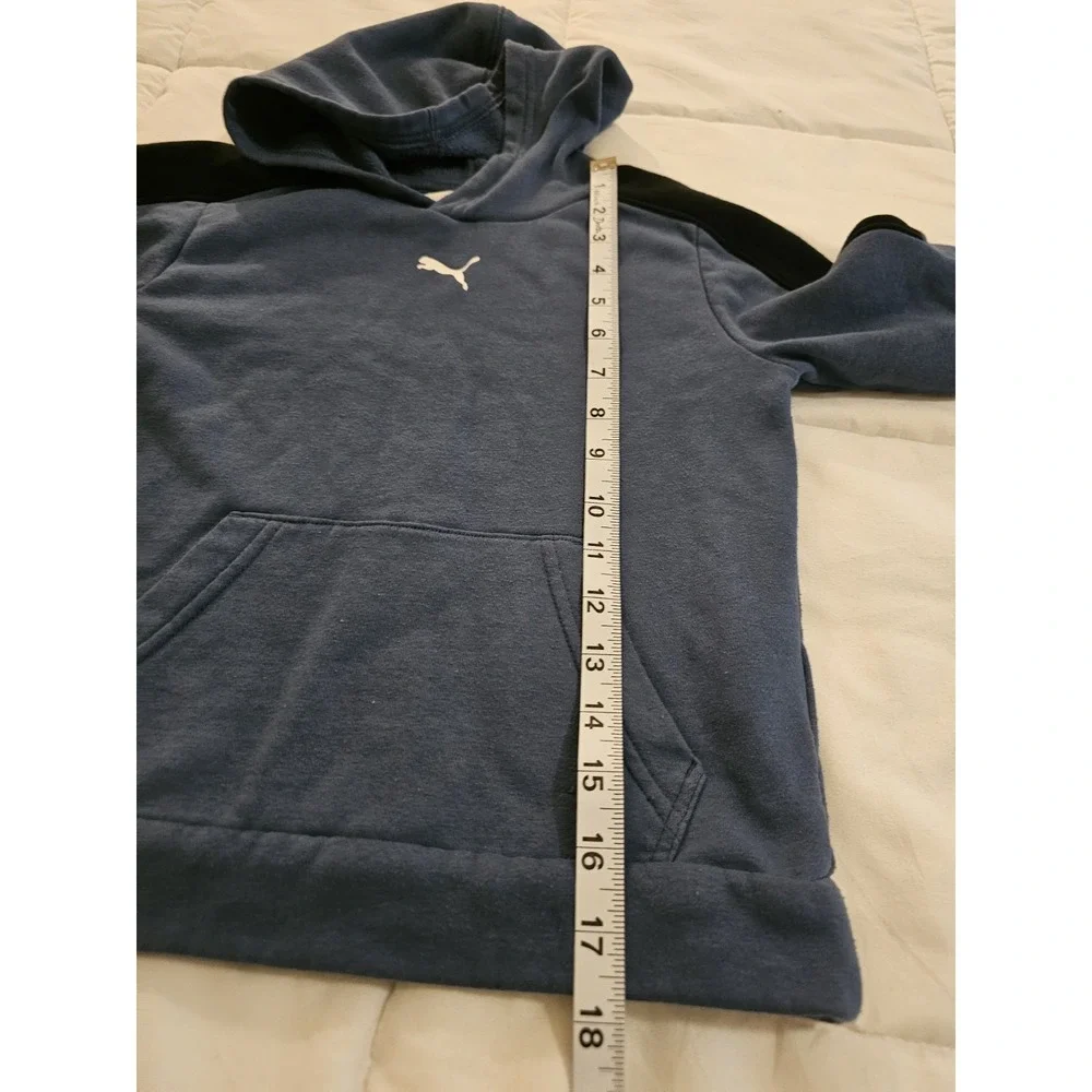 Puma Blue Pullover Hoodie Youth Size‎ Small Athletic Sweatshirt Logo